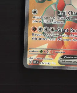 Regirock ex 214/182 Destined Rivals Full Art Ultra Rare Holo Pokemon Card NM - Image 5