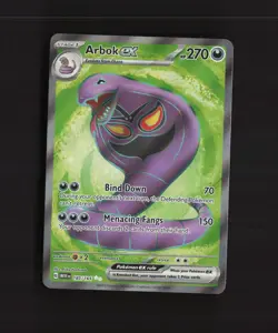 Arbok ex 185/165 Scarlet & Violet 151 Full Art Ultra Rare Holo Pokemon Card NM - Image 1