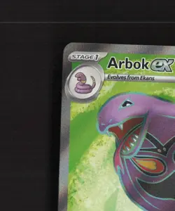 Arbok ex 185/165 Scarlet & Violet 151 Full Art Ultra Rare Holo Pokemon Card NM - Image 3