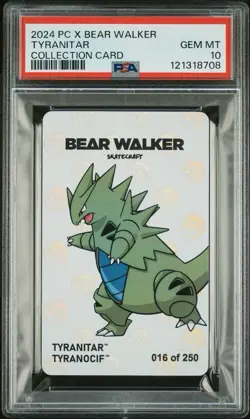Tyranitar 🦖 PSA 10 💎 P.M. Center X Bear Walker Card Serialized /250 POP 10 - Image 3