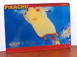 POKEMON THE FIRST MOVIE MEWTWO STRIKES BACK 1998 LENTICULAR CARD 3 OF 5 PIKACHU - Image 2