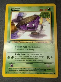 Pokemon Card First Edition Team Rocket Grimer - Image 1