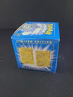 1999 Pokemon 23k Gold Plated Card Poliwhirl Pokeball from Burger King SEALED - Image 5