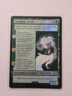 Summon: Fenrir (Foil) - Final Fantasy - LP - Uncommon - Saga - Image 1