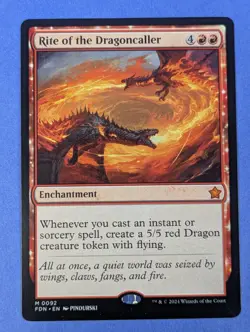 MTG Magic: Foundations: Rite of the Dragoncaller #0092 Mythic - NM - Image 1