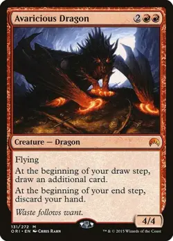 Magic The Gathering MTG AVARICIOUS DRAGON Magic Origins NM Near Mint - Image 1