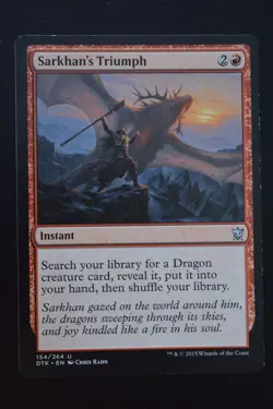 Magic The Gathering MTG SARKHAN'S TRIUMPH Dragons of Tarkir LP Lightly Played - Image 1