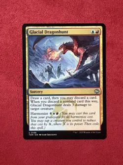 Glacial Dragonhunt - Tarkir: Dragonstorm TDM MTG Magic the Gathering #188 - Image 1