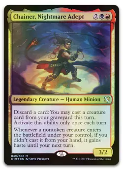 Chainer, Nightmare Adept #39 (Foil) (NM) Commander 2019 C19 Magic MTG - Image 1