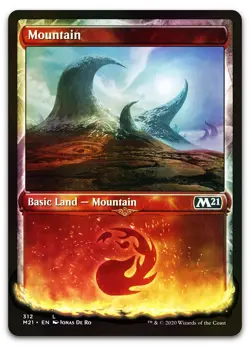 Mountain (Showcase) #312 (Foil) (NM) Core Set 2021 M21 Magic MTG - Image 1