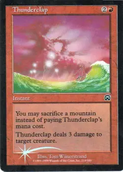 MTG: Mercadian Masques: Foil Thunderclap: Lightly Played Condition - Image 1