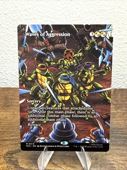 MTG Waves of Aggression Borderless PZA 0013 Teenage Mutant Ninja Turtles - Image 1