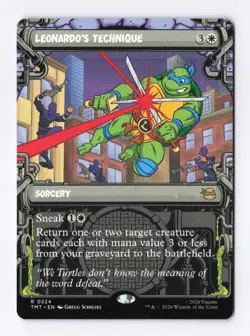 Leonardo's Technique (Showcase) 0224 (R) MTG Teenage Mutant Ninja Turtles (TMT) - Image 1