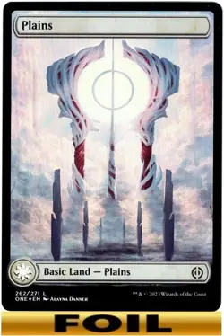PLAINS ** FOIL FULL ART ** #262 - Phyrexia All Will Be One - NM MTG - Image 1