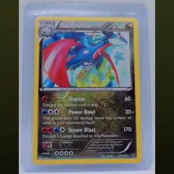 2015 POKEMON ROARING SKIES SALAMENCE 57/108 HOLO RARE NM - Image 1