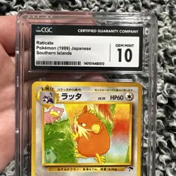 Pokemon 1999 Raticate 020 Southern Islands Japanese CGC 10 GEM MINT Pop 8 - Image 5