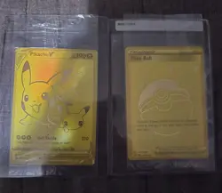 Sealed Pikachu v Gold and Pokeball SWSH145/SWSH146 Pokemon TCG Celebrations - Image 1