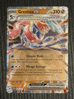 Pokemon TCG Twilight Masquerade Greninja EX 106/167 Double Rare Pack Fresh - Image 1