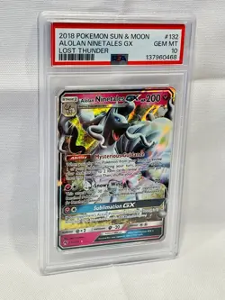 Pokemon Sun & Moon Alolan Ninetales GX 132/214 Lost Thunder MINT PSA 10⚡⚡⚡⚡ - Image 2
