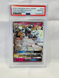 Pokemon Sun & Moon Alolan Ninetales GX 132/214 Lost Thunder MINT PSA 10⚡⚡⚡⚡ - Image 3