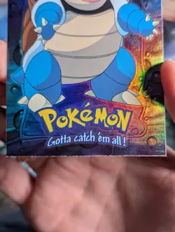 1999 Topps Pokemon the First Movie Rainbow Foil E9 #09 Blastoise Blue Logo NM- - Image 3
