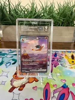 2023 Pokemon Mew EN-151 Special Illustration Rare SIR #199 Charizard ex TAG 9 - Image 3