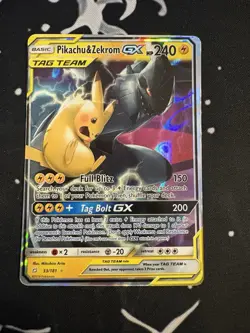 Pokemon Pikachu & Zekrom GX 33/181 Team Up Ultra Rare TAG TEAM Holo - Image 1