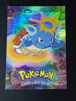 Mewtwo Strikes Back 1999 topps Pokemon The First Movie Rainbow Foil E8 Wartortle - Image 1