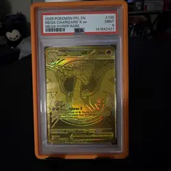 2025 MEGA CHARIZARD X EX HYPER RARE GOLD PHANTASMAL FLAMES POKEMON PSA 9 #130 - Image 1