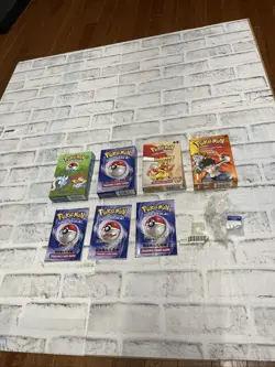 1999 Pokemon Vintage EMPTY Boxes Overgrowth, Brock, Lockdown Theme Deck WOTC Vtg - Image 1