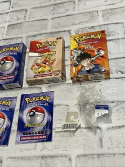 1999 Pokemon Vintage EMPTY Boxes Overgrowth, Brock, Lockdown Theme Deck WOTC Vtg - Image 3