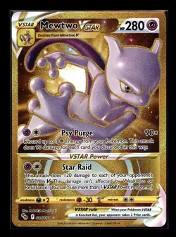 Mewtwo VSTAR (86) (Secret) Secret Rare Pokemon GO 086/078 NM - Image 1