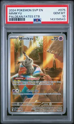 2024 POKEMON SVP EN-SV BLACK STAR PROMO #075 MIMIKYU PSA 10 - Image 1