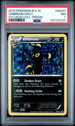2013 POKEMON BLACK STAR PROMO UMBREON #BW93 HOLO PSA 7 NM #130126220 - Image 1