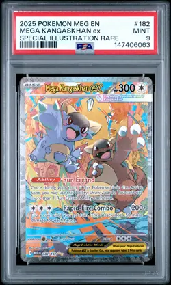 2025 POKEMON MEG EN-MEGA EVOLUTION #182 MEGA KANGASKHAN EX PSA 9 - Image 1