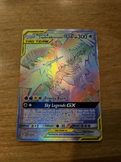 Moltres & Zapdos & Articuno GX 69/68 Rainbow Rare Hidden Fates Pokemon Near Mint - Image 1