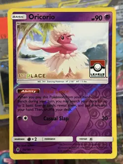 Oricorio 55/145 1st Place Trophy Reverse HOLO League NM Pokemon 2017 - Image 1