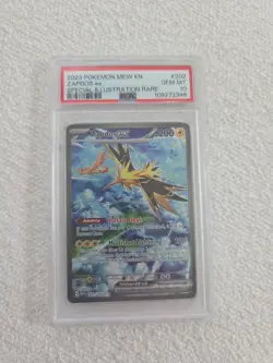 PSA 10 GEM MINT Pokemon 151 SV Zapdos Ex 202/165 SIR Illustration Rare - Image 1