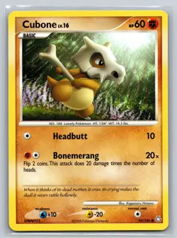 Cubone 90/146 DP Legends Awakened Fighting Basic Headbutt Bonemerang Common - Image 1