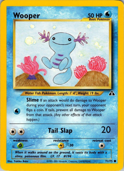 Pokemon TCG - Wooper - 71/75 - Common Unlimited - Neo Discovery [Near Mint] - Image 1
