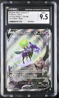 Pokemon TCG GRADED Shadow Rider Calyrex V 172 Chilling Reign UR 9.5 CGC ENG - Image 1