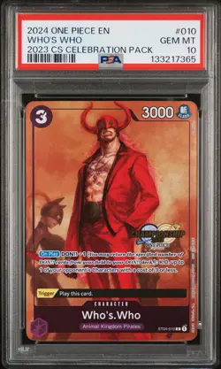2024 ONE PIECE CHAMP 2023 CELEBRATION PACK #010 WHO'S WHO PSA 10 - Image 1