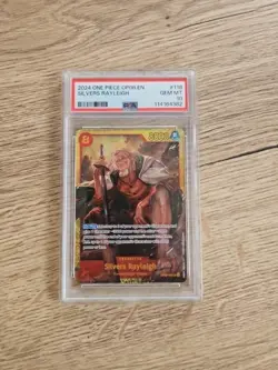 One Piece CCG OP08-118 Silvers Rayleigh Card Game PSA mint 10 - Image 1