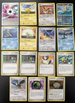 Pokemon DP Majestic Dawn Lot 15 Cards -Pikachu Eevee Empoleon Omastar + Trainers - Image 1