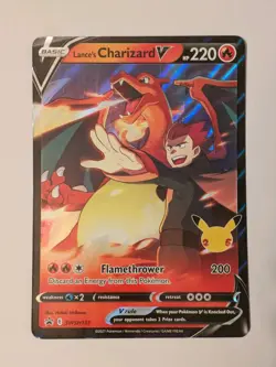 Pokemon TCG Cards Lance's Charizard V SWSH133 Black Star Promo JUMBO OVERSIZE - Image 1