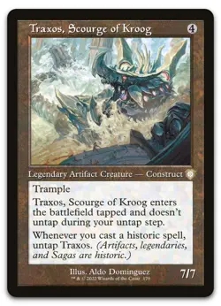 Traxos, Scourge of Kroog (Retro Frame) #170 (NM) Brothers' War BRC Magic MTG - Image 1