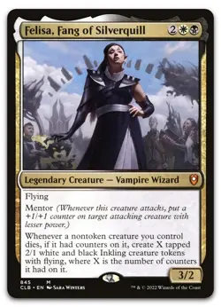 Felisa, Fang of Silverquill #845 (NM) Baldur's Gate CLB Magic MTG - Image 1