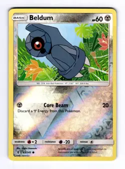 Beldum SM - Guardians Rising #83 (2017) Common Reverse Holo NM Pokemon - Image 1