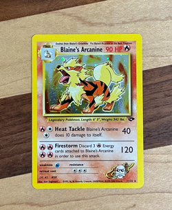 Blain’s Arcanine #1 - Gym Challenge 2000 Pokemon - 1/132 Holo Rare NM - Image 1