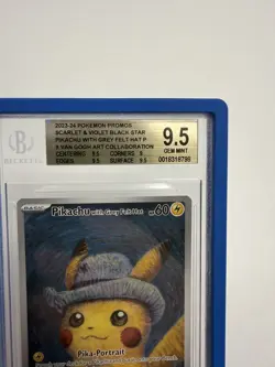 2023 Pikachu with Grey Felt Hat #85 Promo Pokemon x Van Gogh Art Mint BGS 9.5 ✅ - Image 2